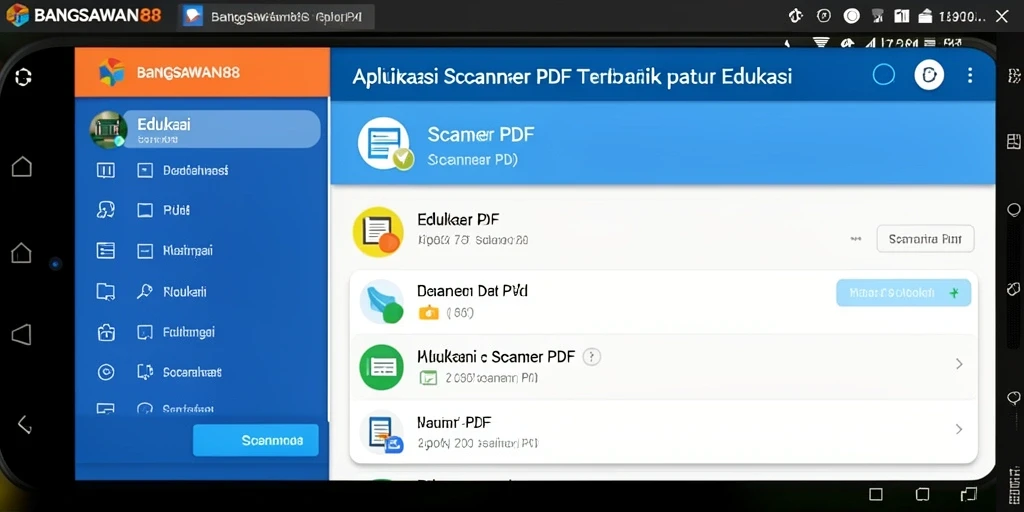 Tampilan antarmuka aplikasi Scanner PDF BANGSAWAN88 yang ramah pengguna.