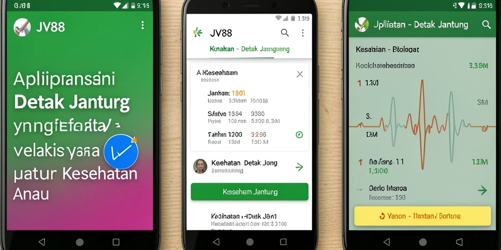 Tampilan antarmuka JV88 dengan fitur detak jantung yang informatif.